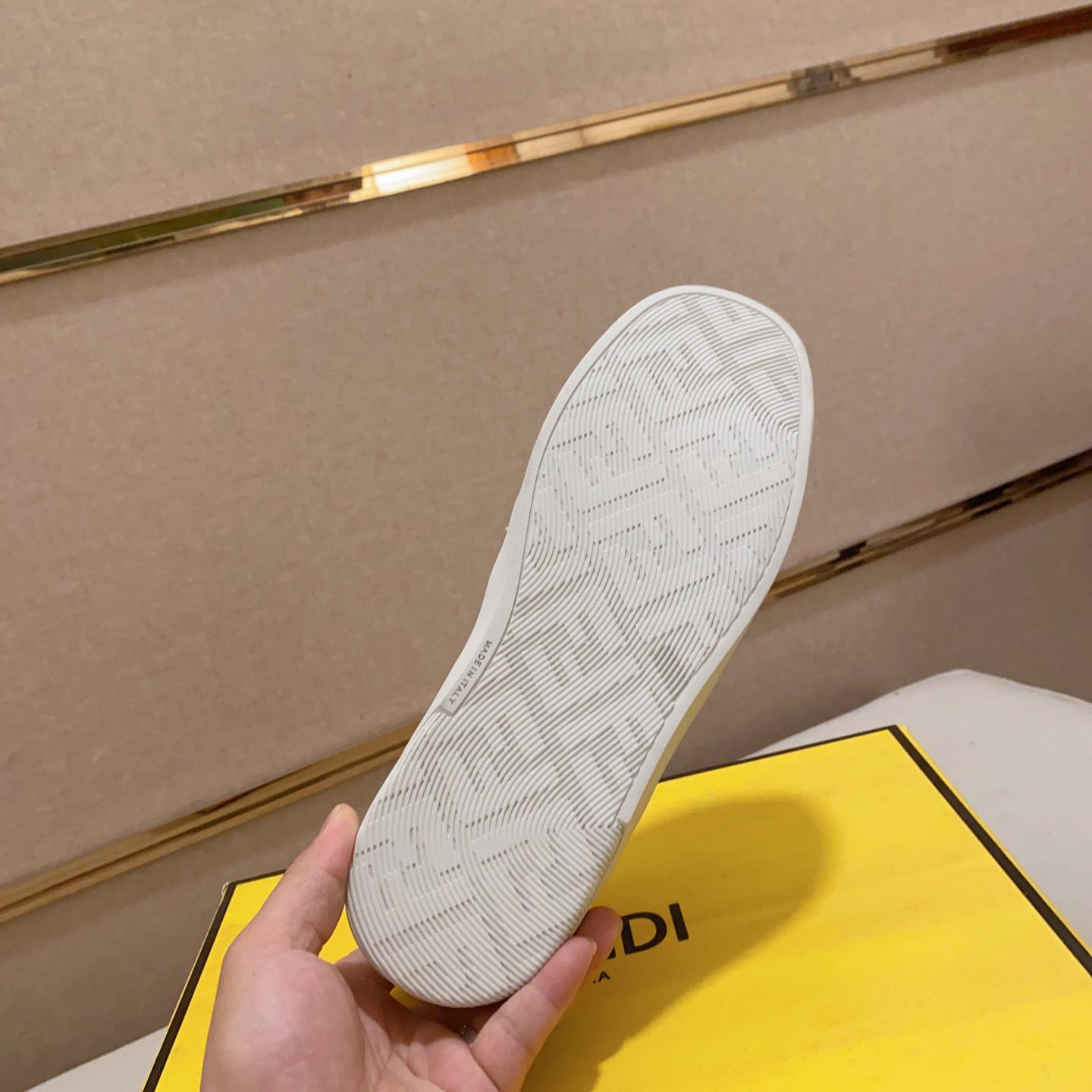 Fendi Step White Leather Low-tops Sneakers - FashionPlug