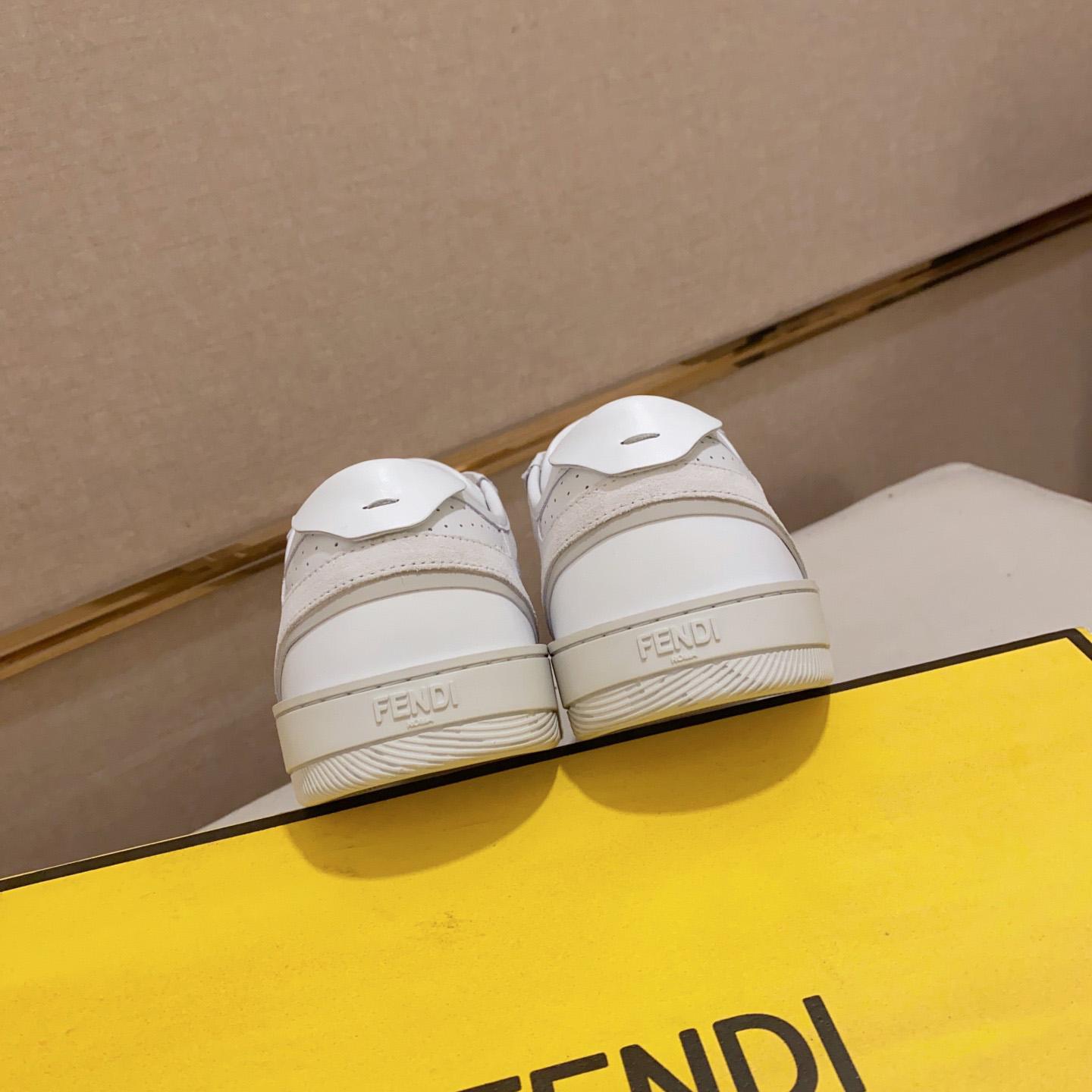 Fendi Step White Leather Low-tops Sneakers - FashionPlug