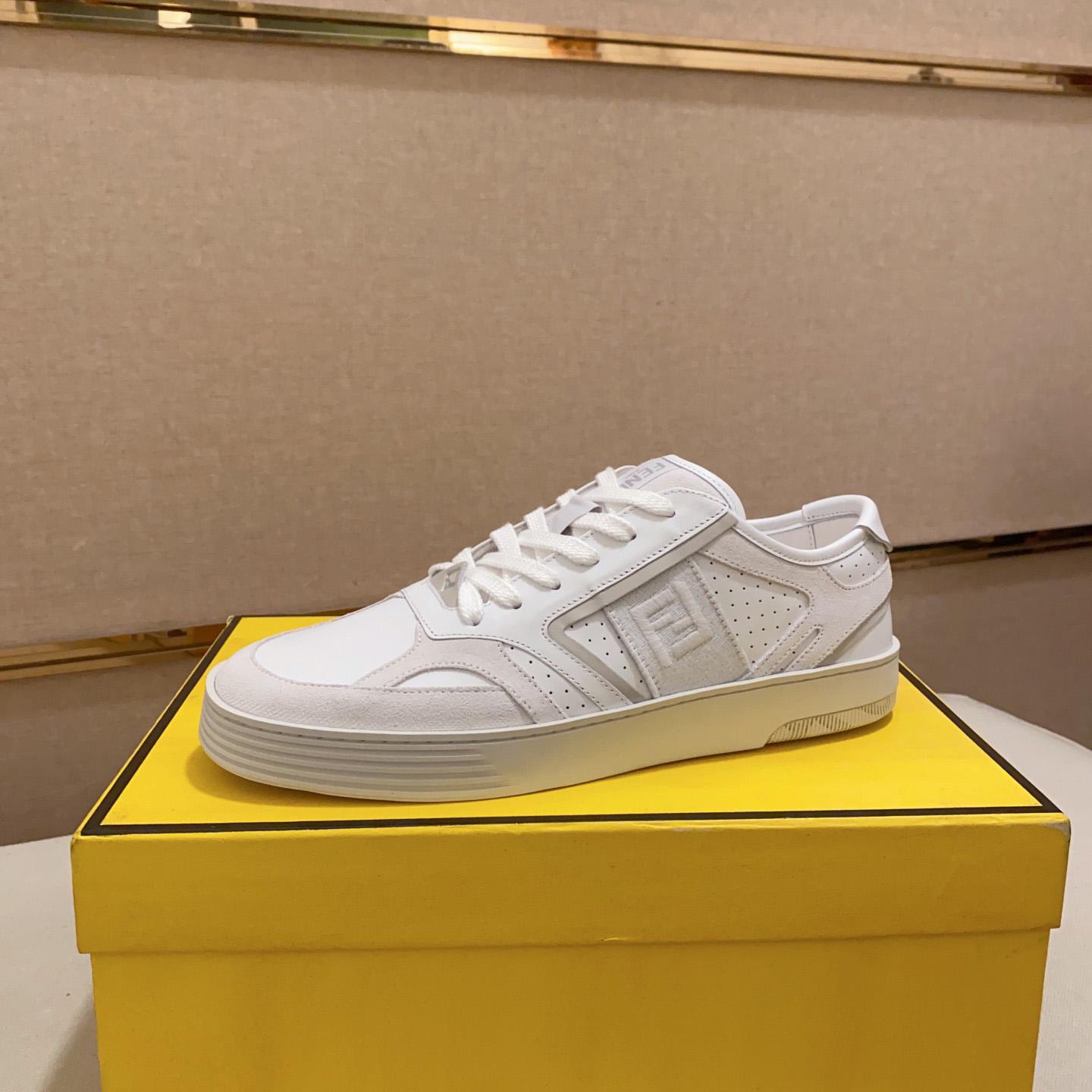 Fendi Step White Leather Low-tops Sneakers - FashionPlug