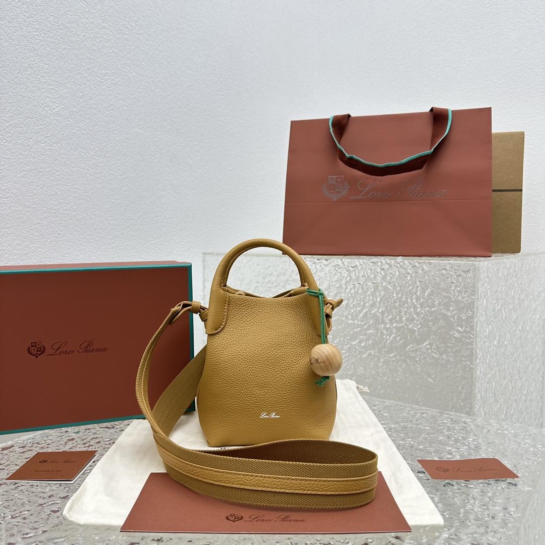 Loro Piana Micro Bale Bag  (14cm*14cm*18cm) - FashionPlug