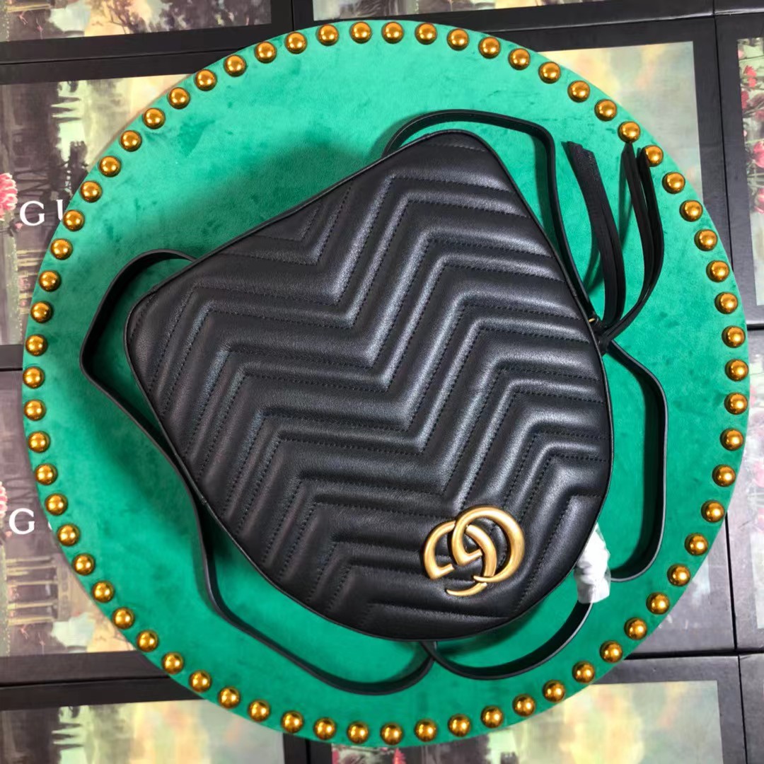 Gucci GG Marmont Leather Backpack (22-5-26cm)   476671 - FashionPlug