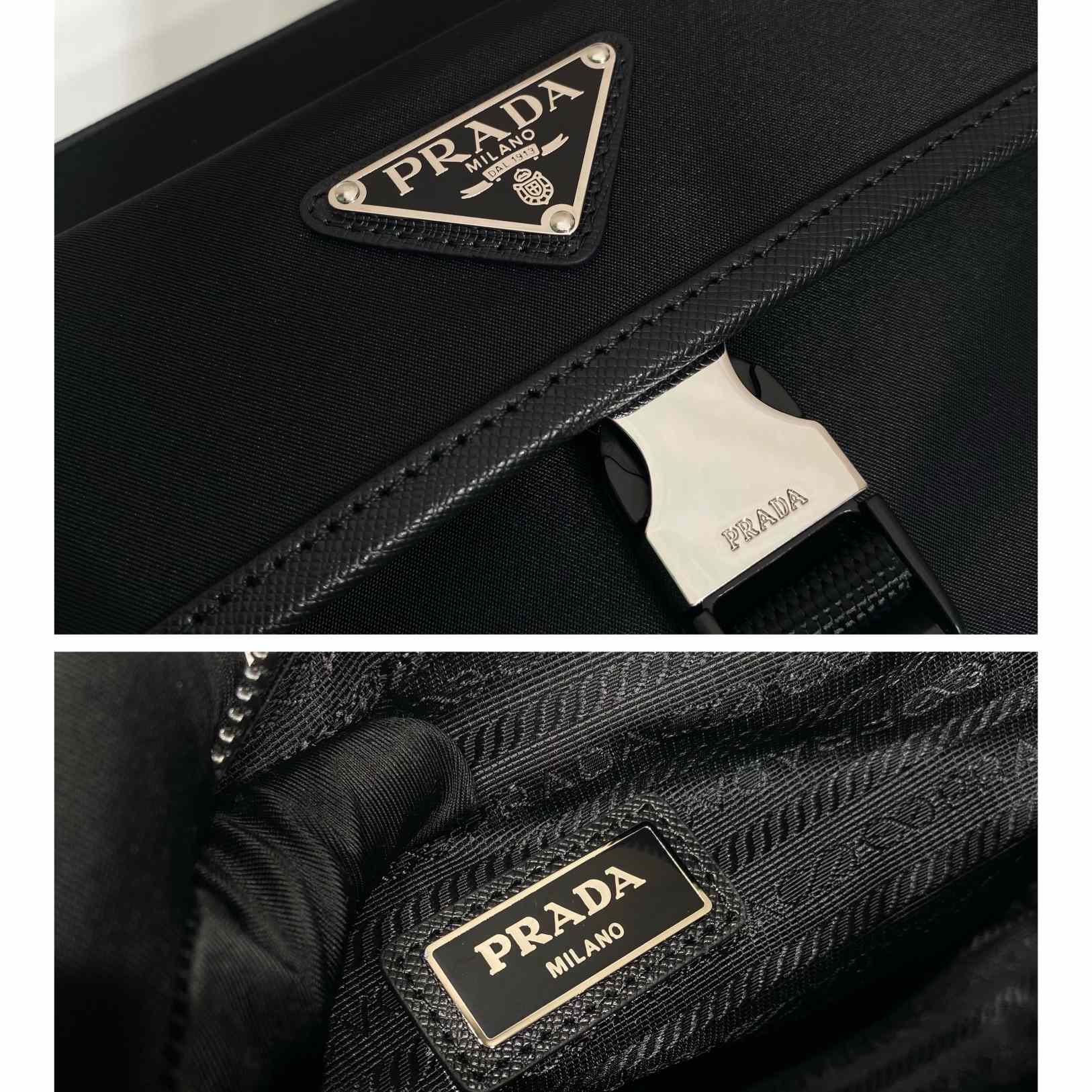 Prada Re-Nylon Saffiano Leather Shoulder Bag ( 22-16-5cm) - FashionPlug