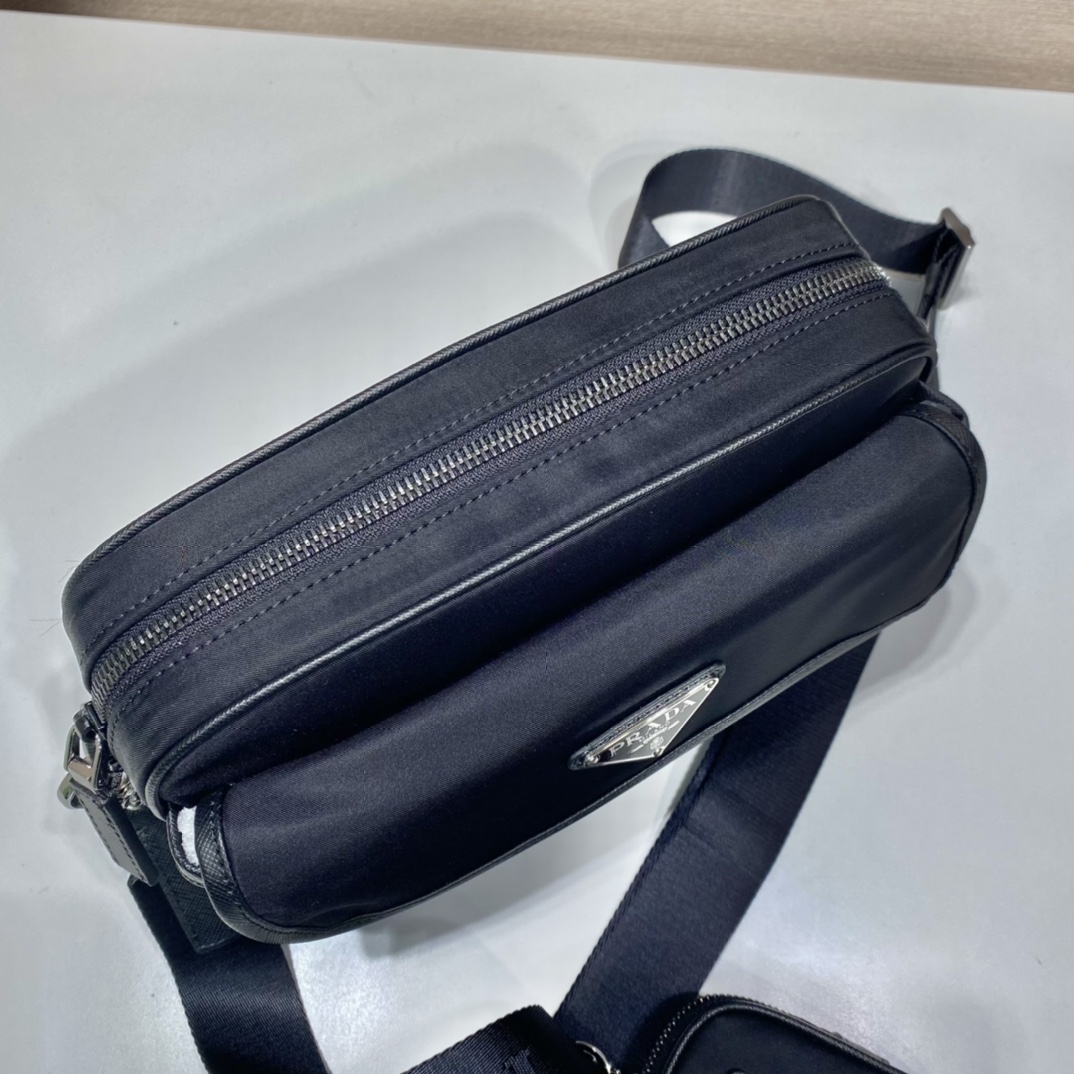 Prada Re-Nylon Saffiano Leather Shoulder Bag ( 22-16-5cm) - FashionPlug