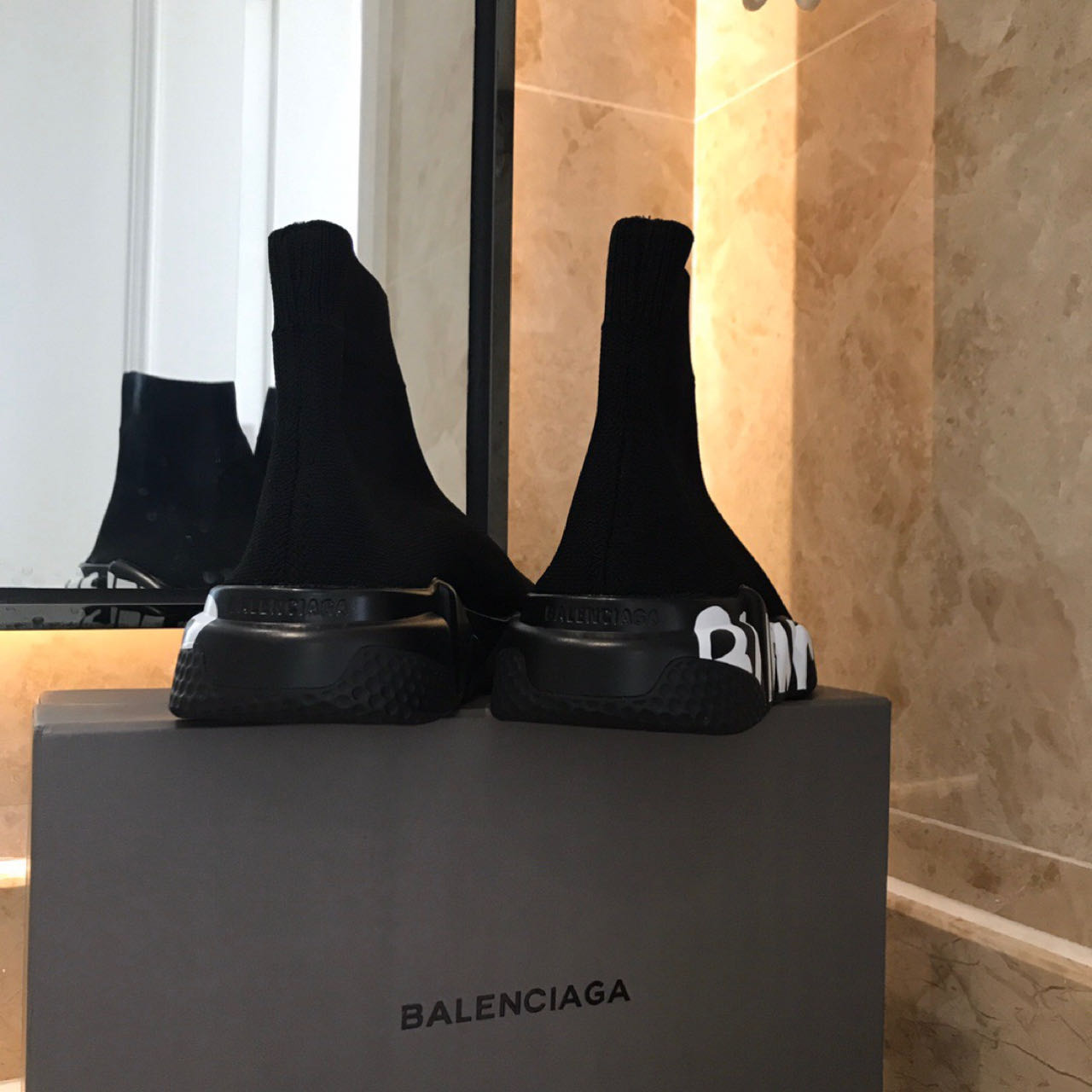 Balenciaga Speed Sneaker In Black  - FashionPlug