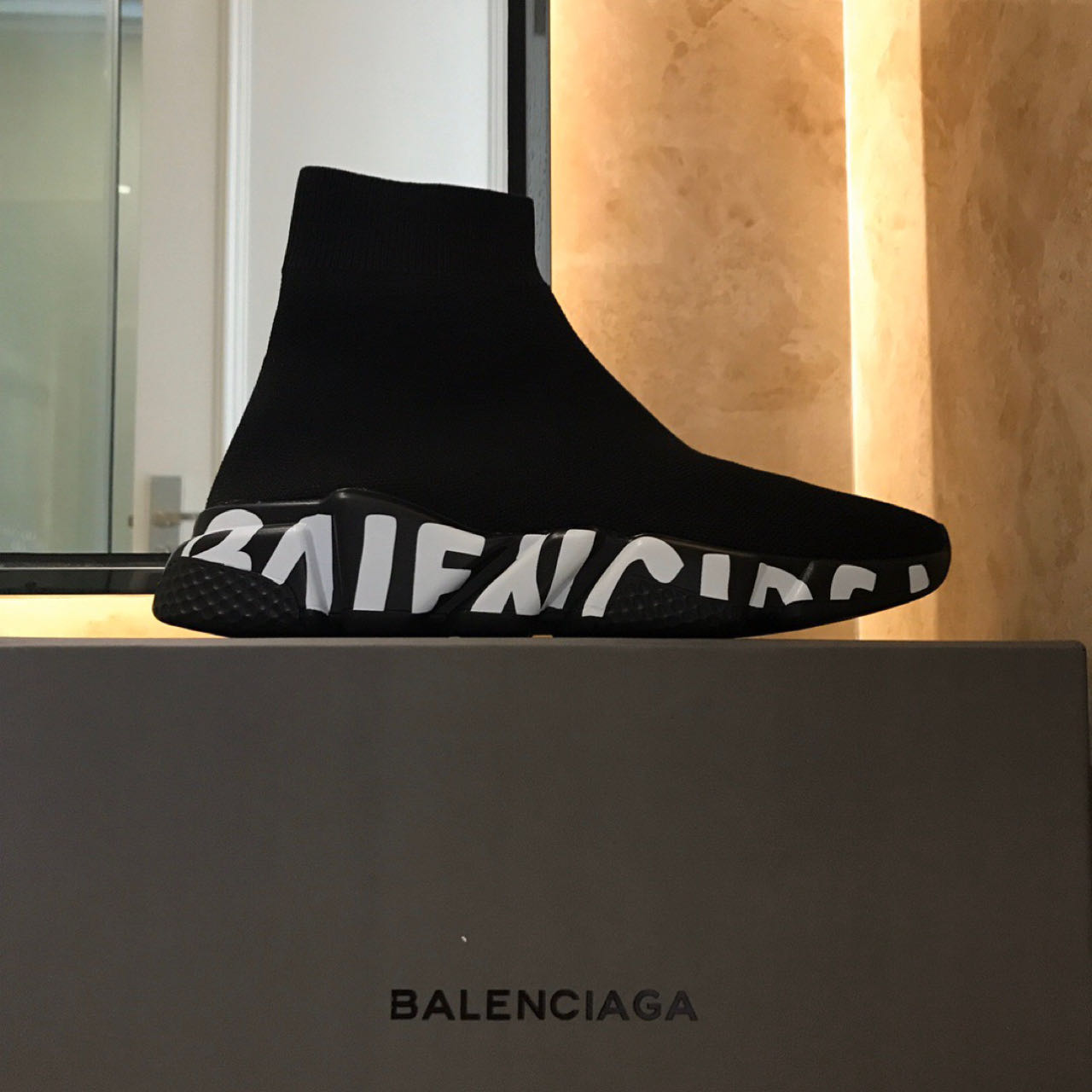 Balenciaga Speed Sneaker In Black  - FashionPlug