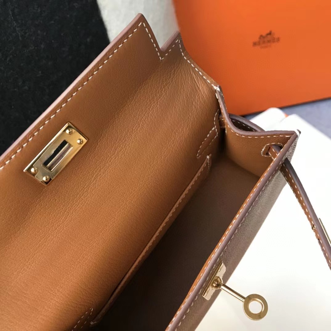 Hermes Kelly Handbag  (19-13-6.5cm) - FashionPlug