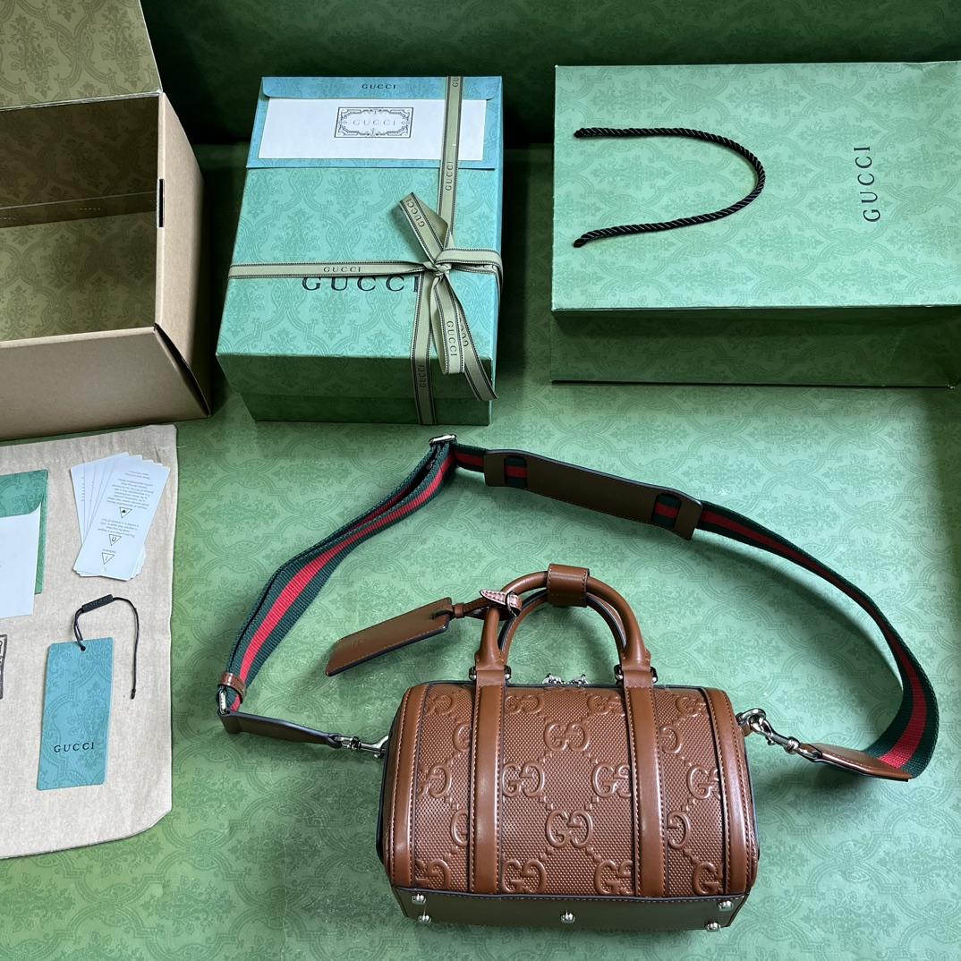 Gucci Jumbo GG Mini Duffle Bag (22-15-12.5cm) - FashionPlug