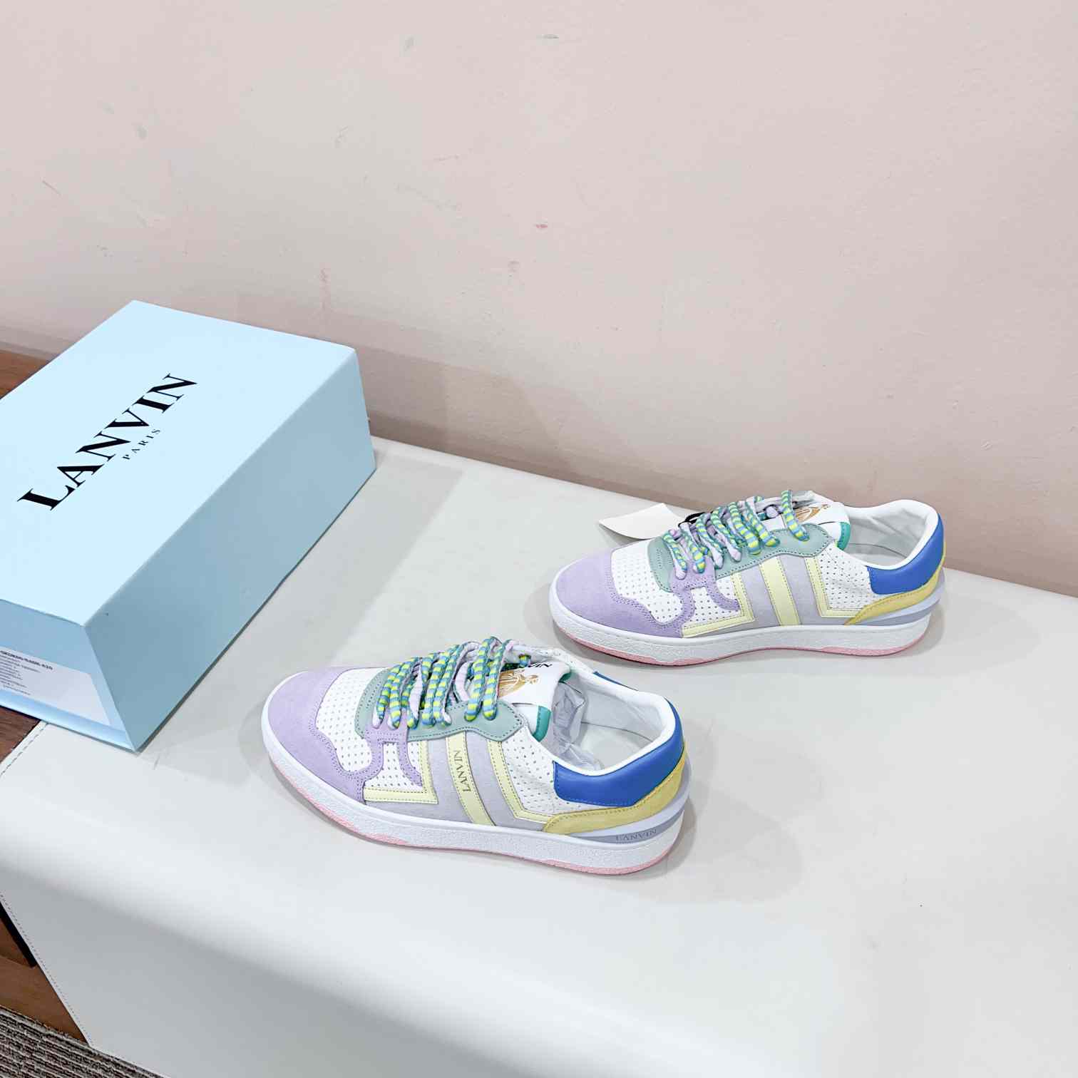 Lanvin Clay Colour-block Sneakers - FashionPlug