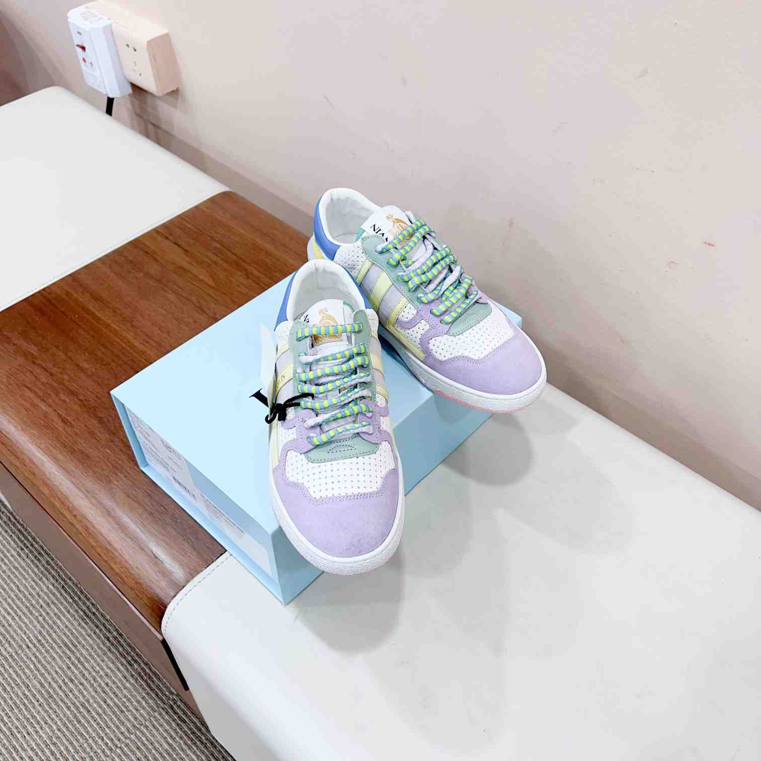 Lanvin Clay Colour-block Sneakers - FashionPlug