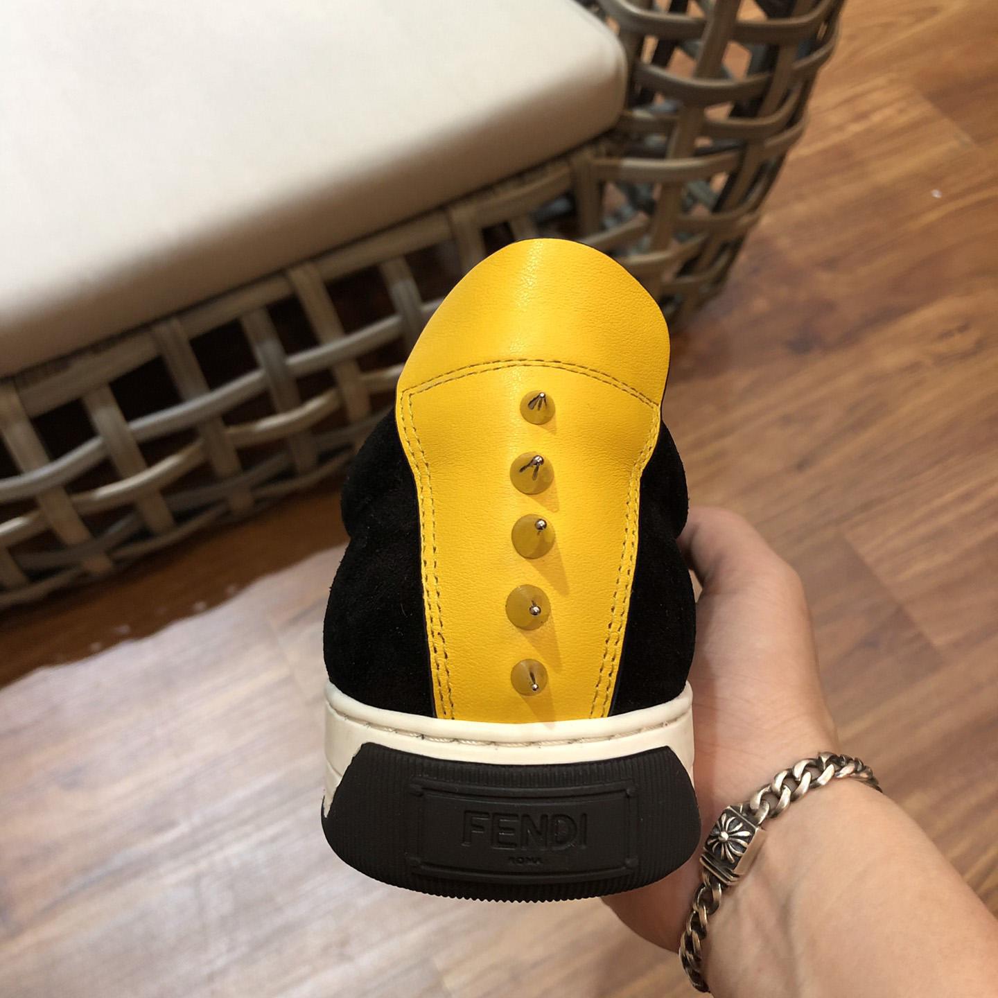 Fendi Men's Black Loafer Monster Eyes - FashionPlug