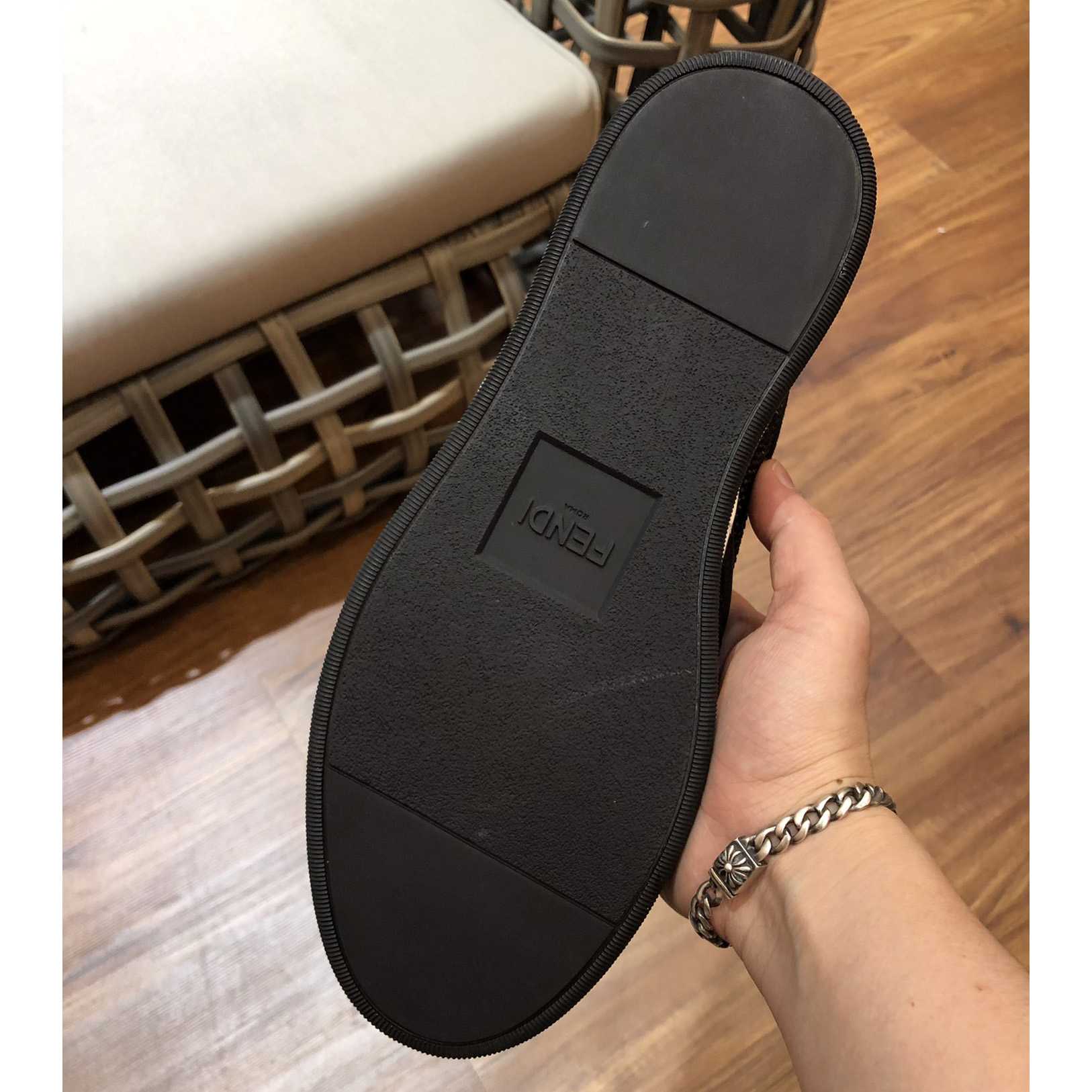 Fendi Men's Black Loafer Monster Eyes - FashionPlug