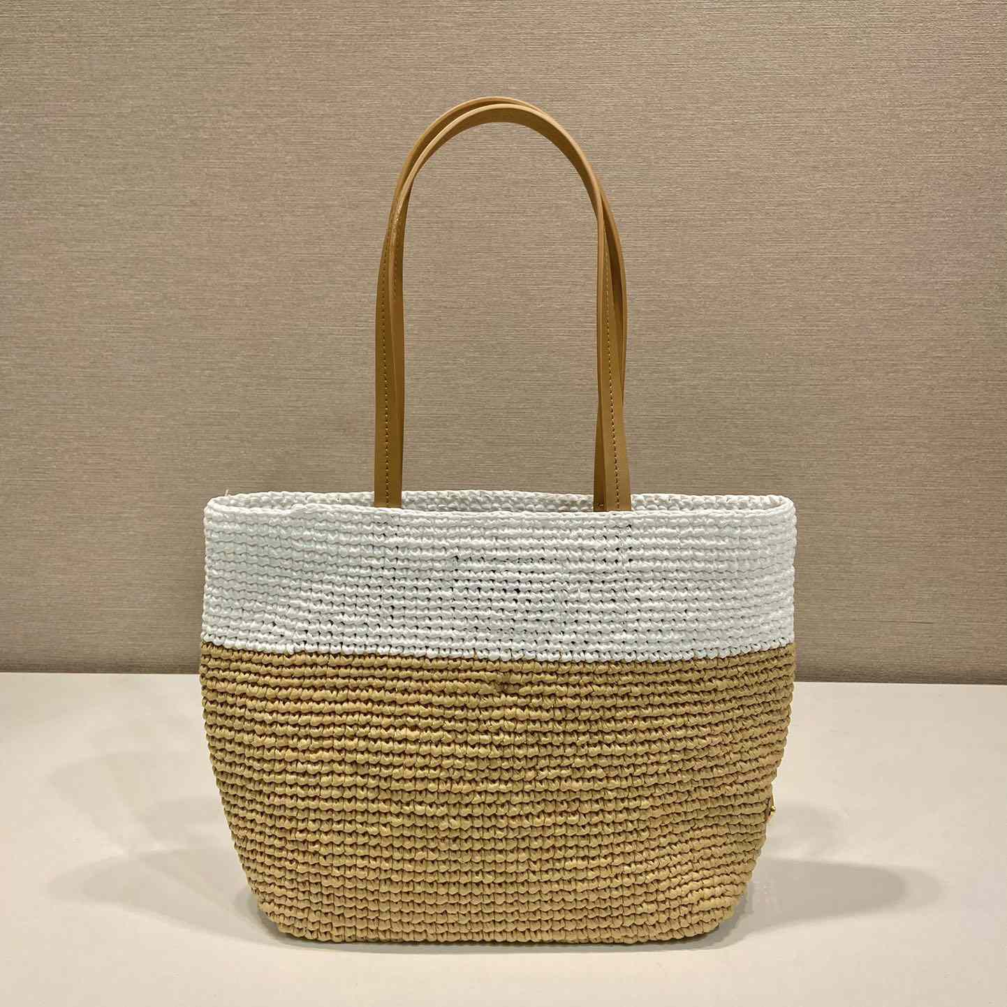 Prada Raffia Tote Bag - FashionPlug