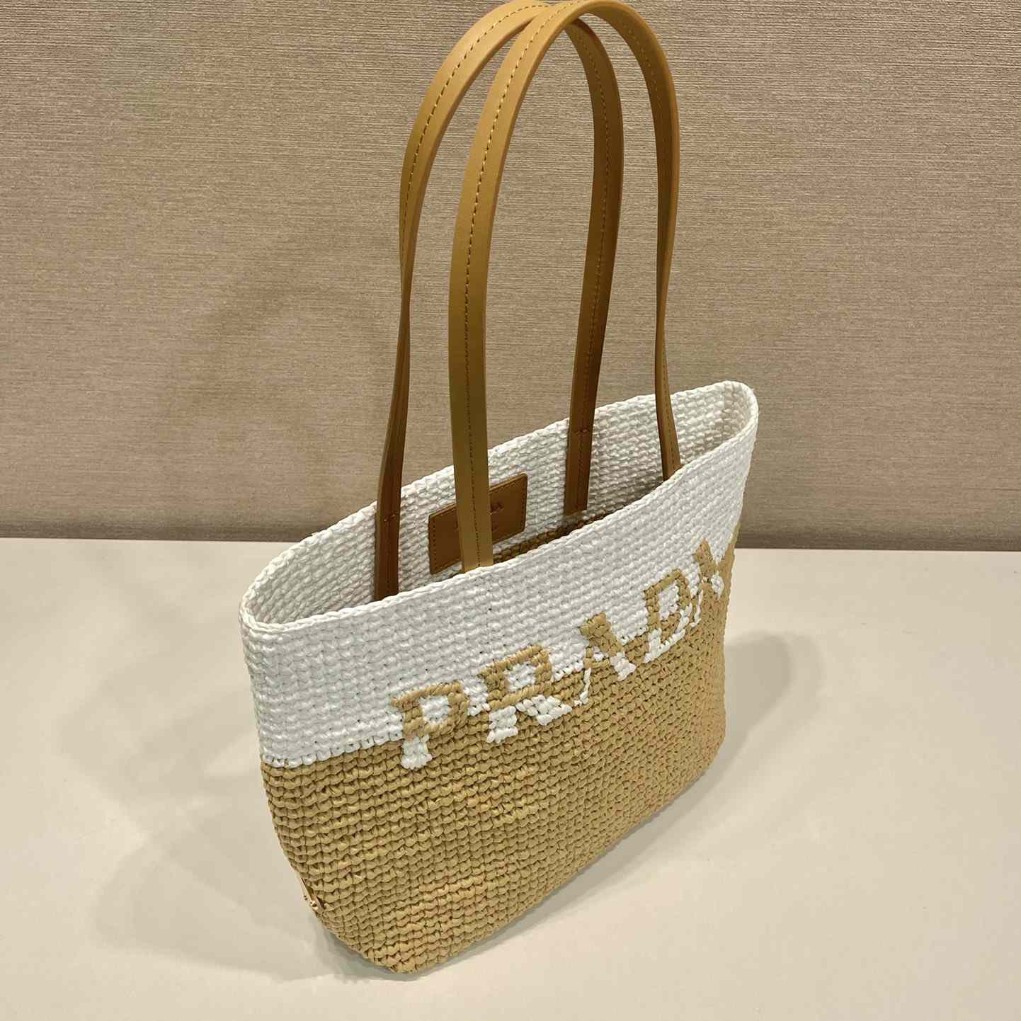 Prada Raffia Tote Bag - FashionPlug