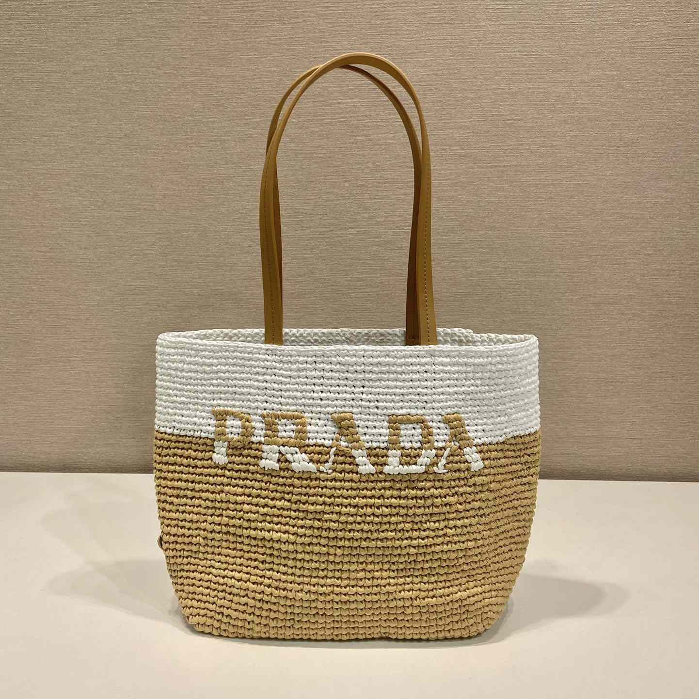 Prada Raffia Tote Bag - FashionPlug