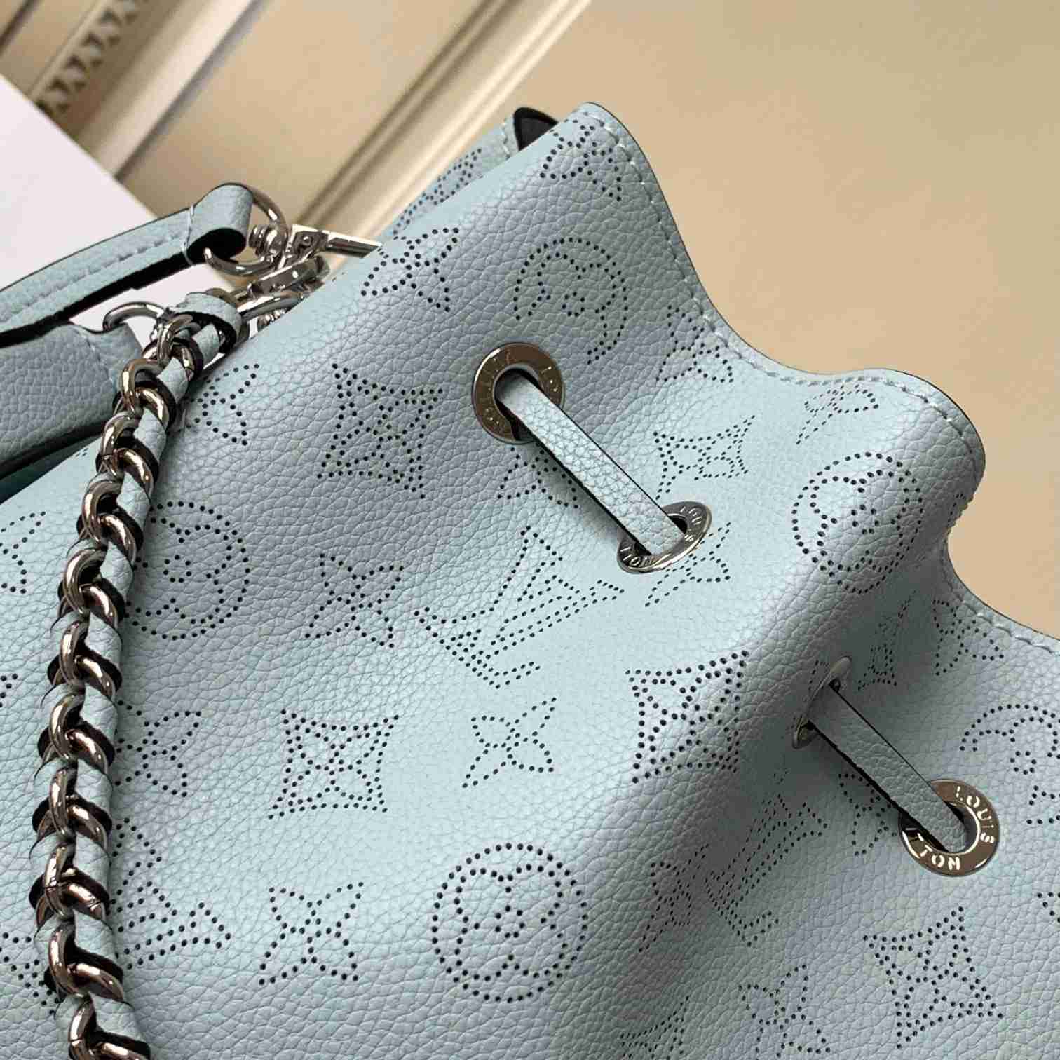 Louis Vuitton Bella Blue Denim Mahina  (19 x 22 x 14cm)    M22198 - FashionPlug