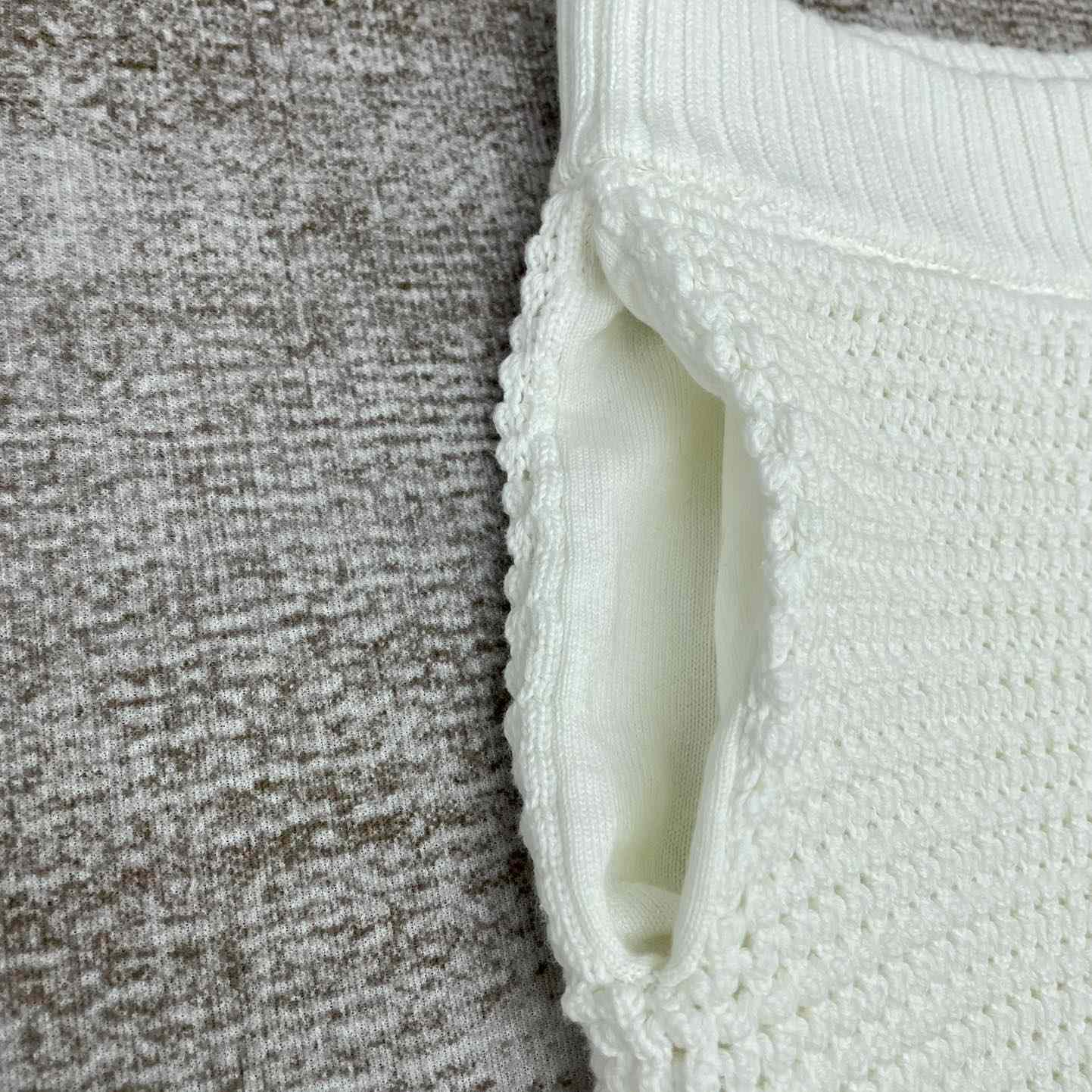Casablanca Cotton Crochet Shorts - FashionPlug