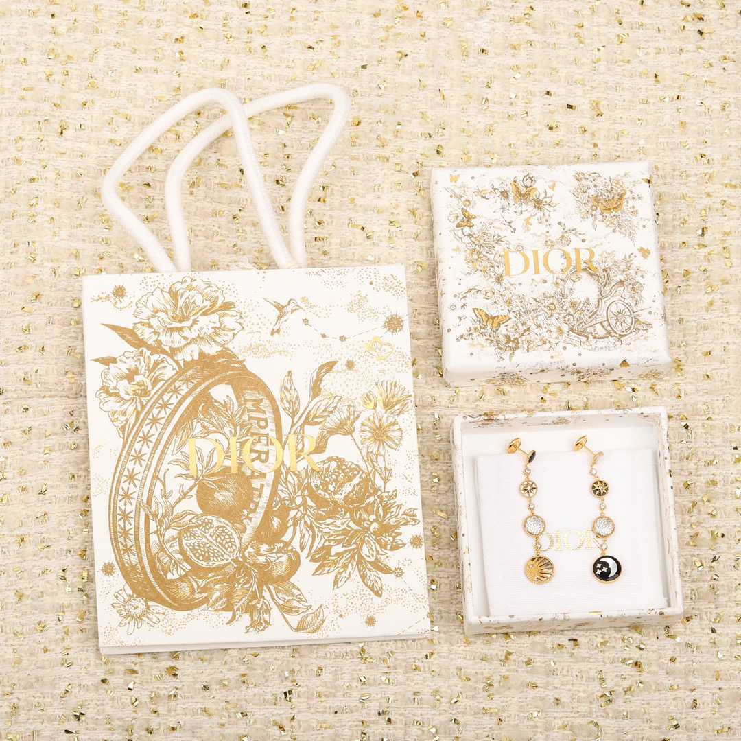 Dior Rose Des Vents And Rose Céleste Earrings - FashionPlug