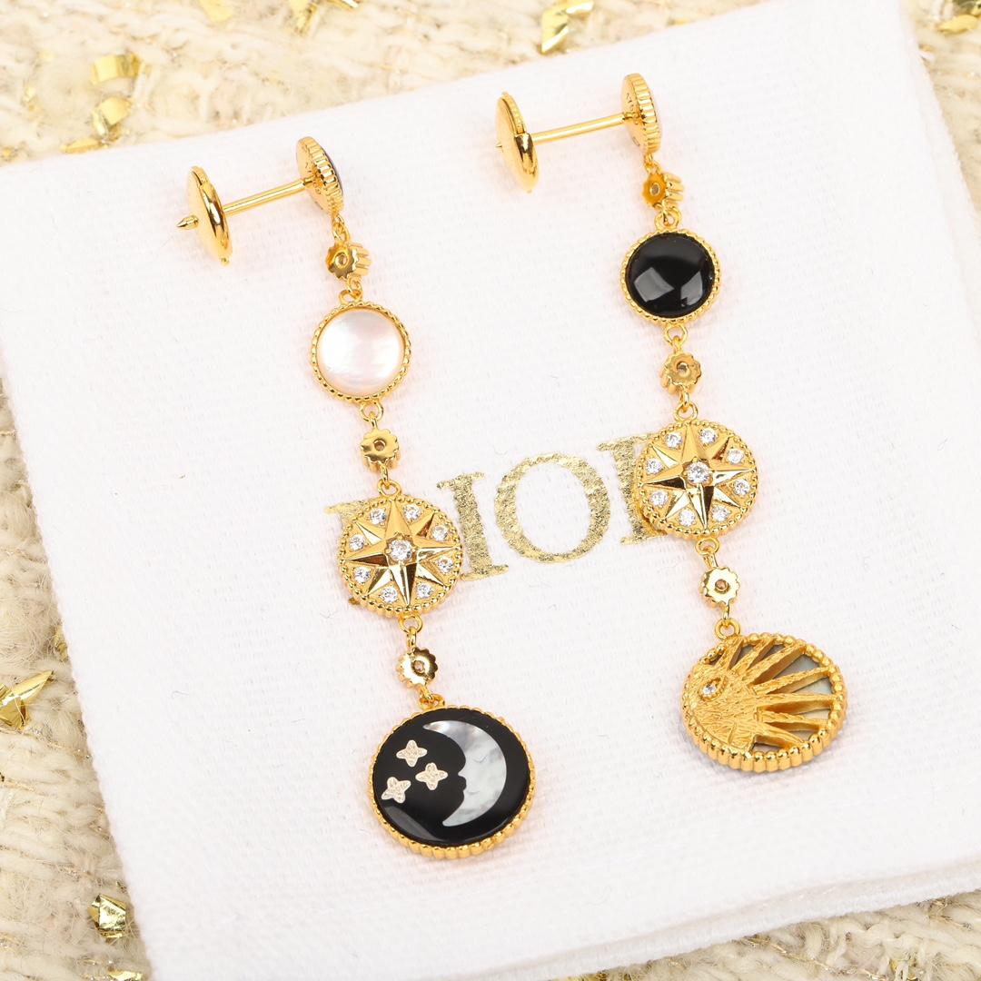Dior Rose Des Vents And Rose Céleste Earrings - FashionPlug