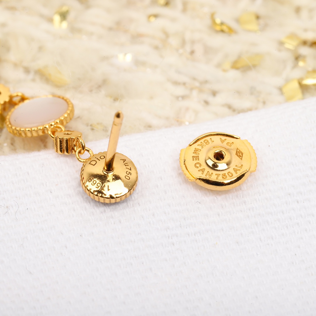 Dior Rose Des Vents And Rose Céleste Earrings - FashionPlug