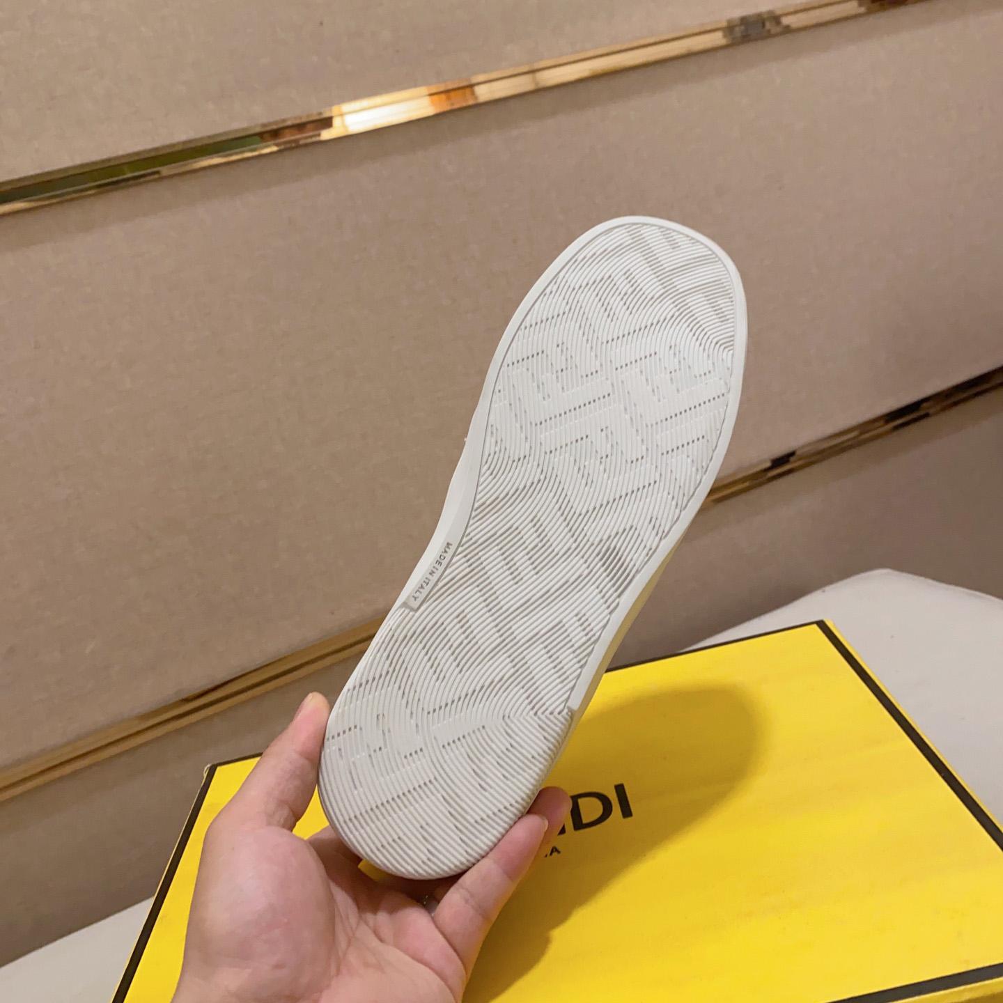 Fendi Step Gray Leather Low-tops Sneakers - FashionPlug