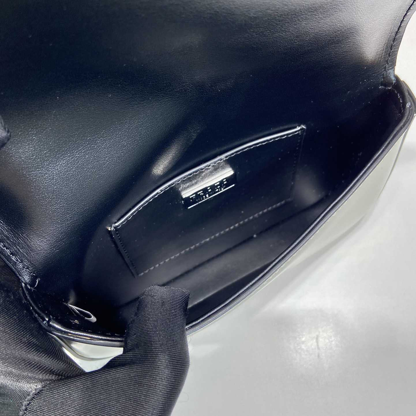 Prada Brushed Leather Mini-bag With Shoulder Strap - FashionPlug