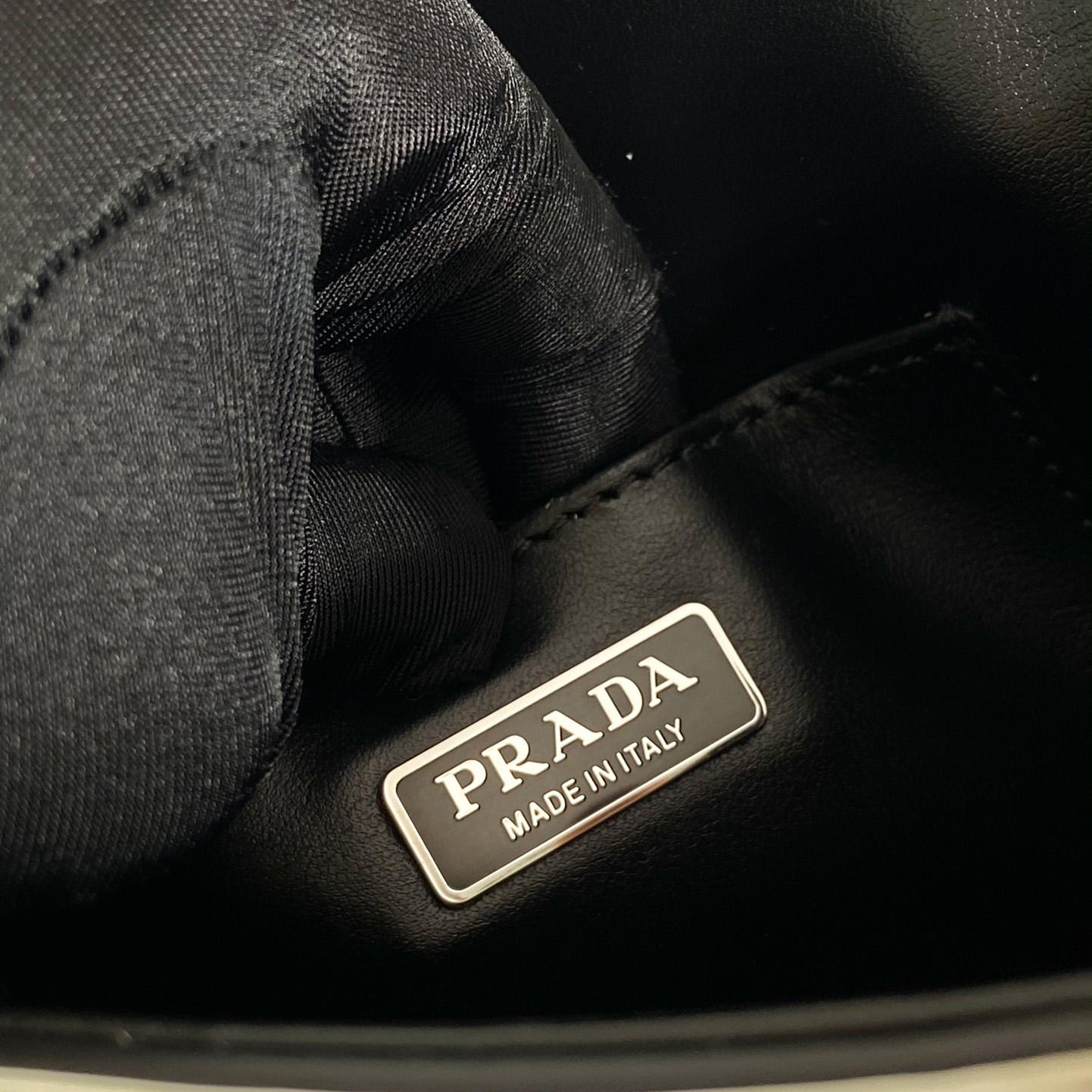 Prada Brushed Leather Mini-bag With Shoulder Strap - FashionPlug