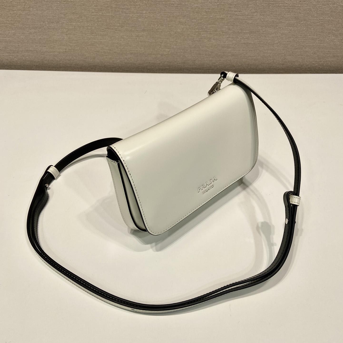 Prada Brushed Leather Mini-bag With Shoulder Strap - FashionPlug