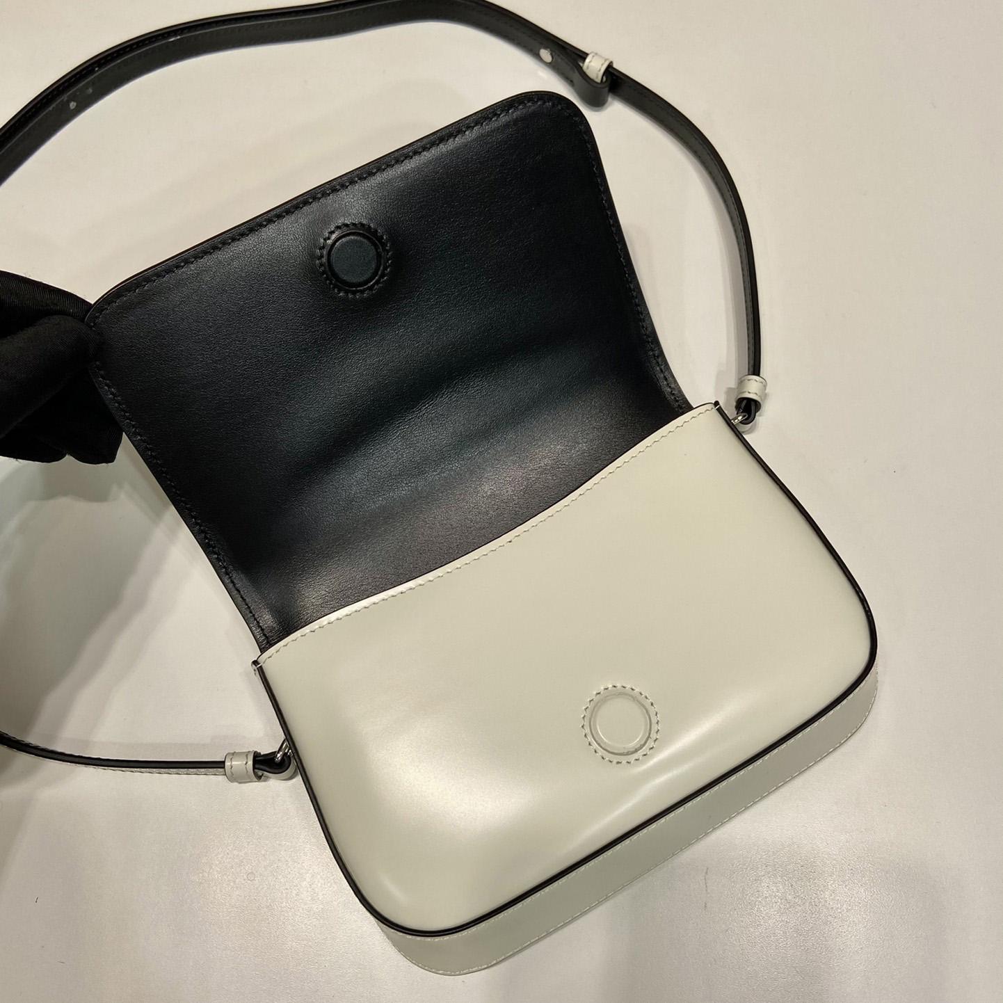 Prada Brushed Leather Mini-bag With Shoulder Strap - FashionPlug