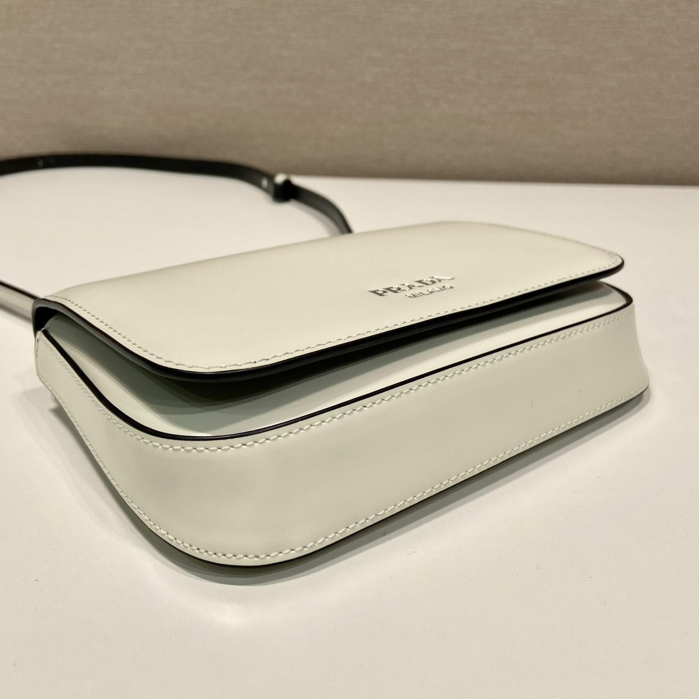 Prada Brushed Leather Mini-bag With Shoulder Strap - FashionPlug