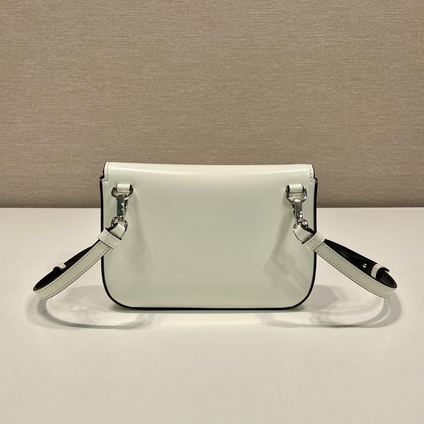 Prada Brushed Leather Mini-bag With Shoulder Strap - FashionPlug
