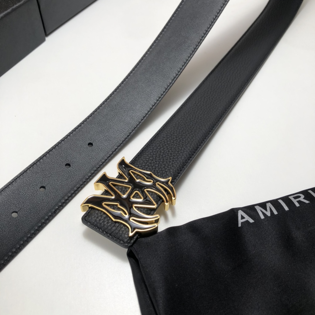 Amiri Ma Leather Belt - FashionPlug