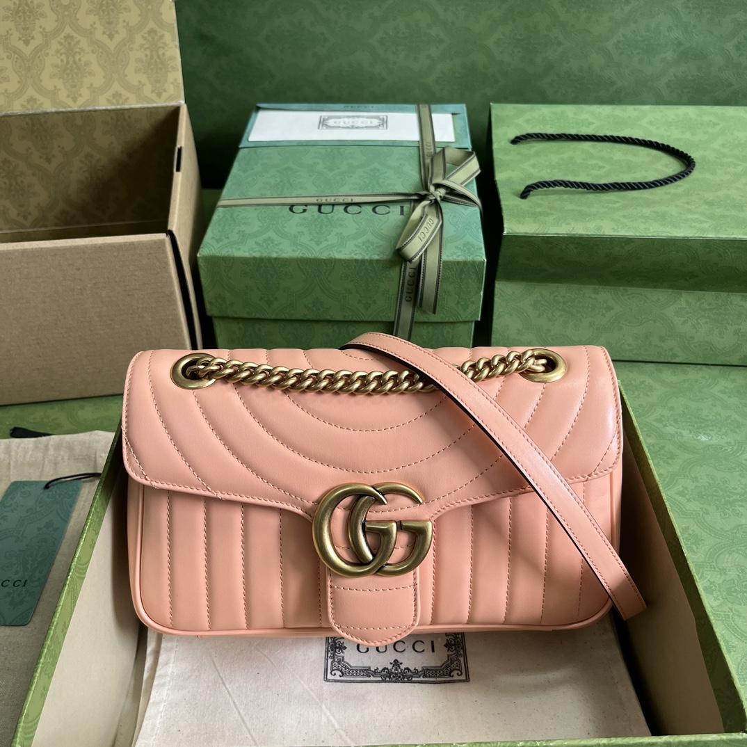 Gucci GG Marmont Small Shoulder Bag(26*15*7cm)   - FashionPlug