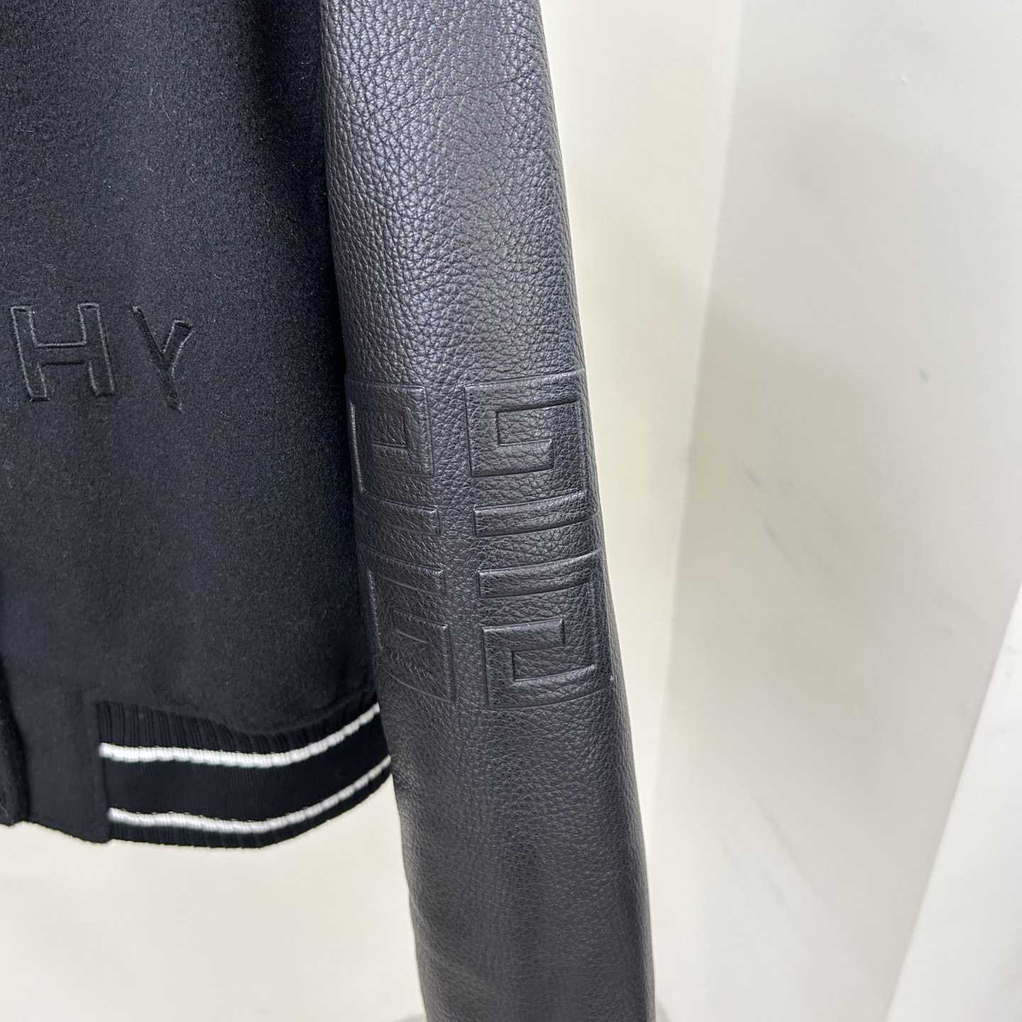Givenchy Black Cropped Varsity Jacket - FashionPlug