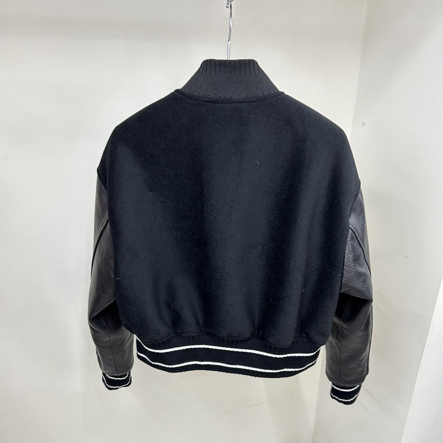 Givenchy Black Cropped Varsity Jacket - FashionPlug