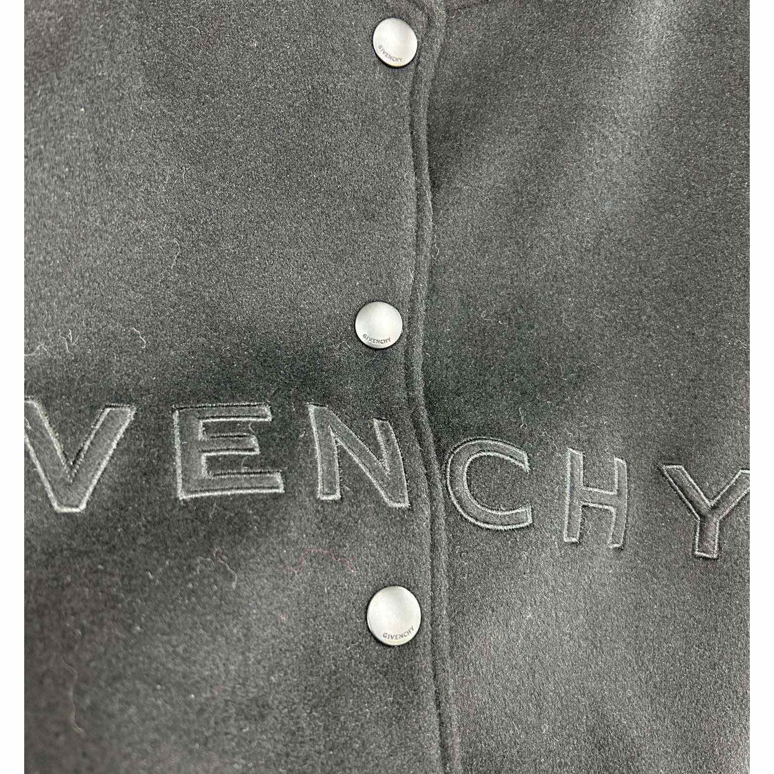 Givenchy Black Cropped Varsity Jacket - FashionPlug