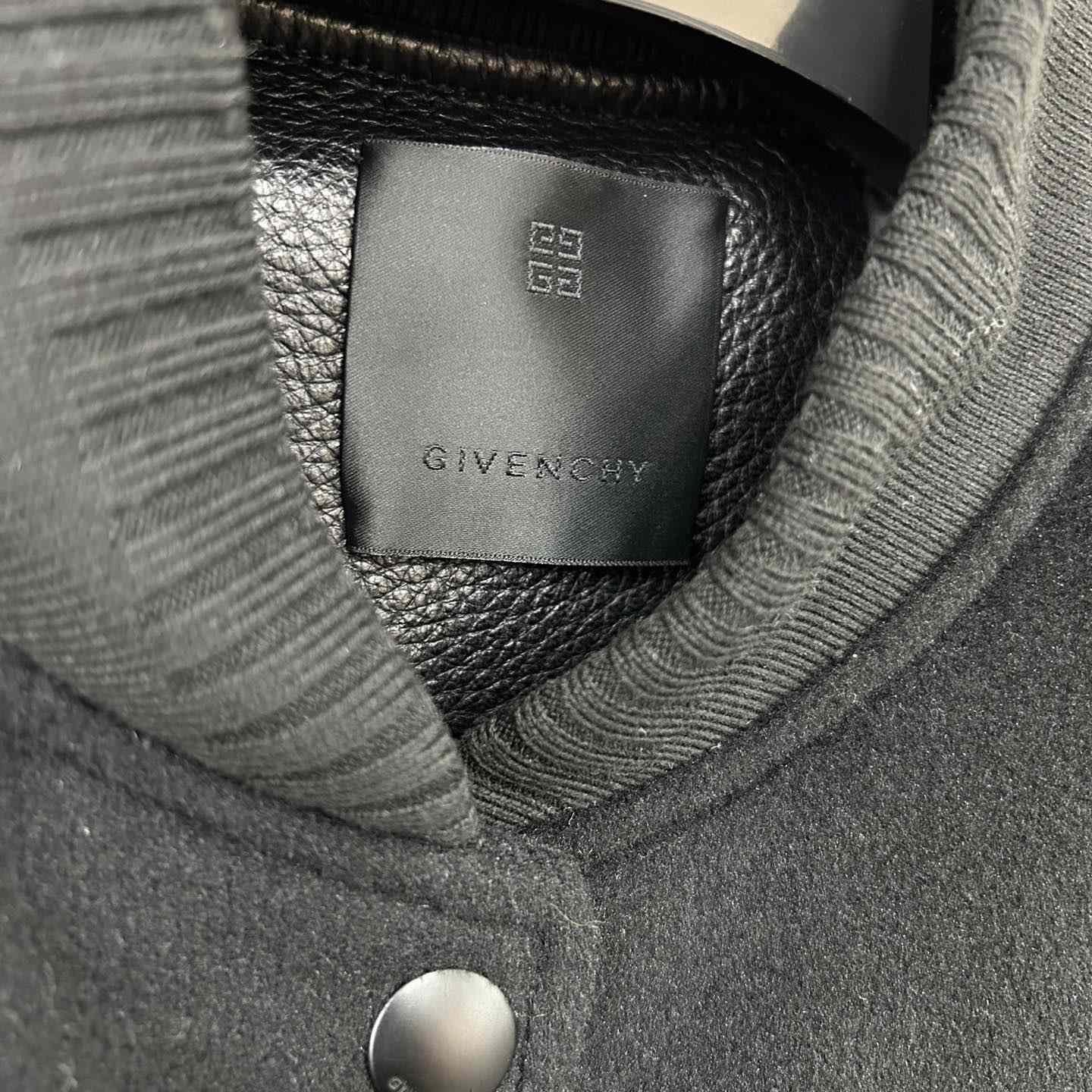 Givenchy Black Cropped Varsity Jacket - FashionPlug
