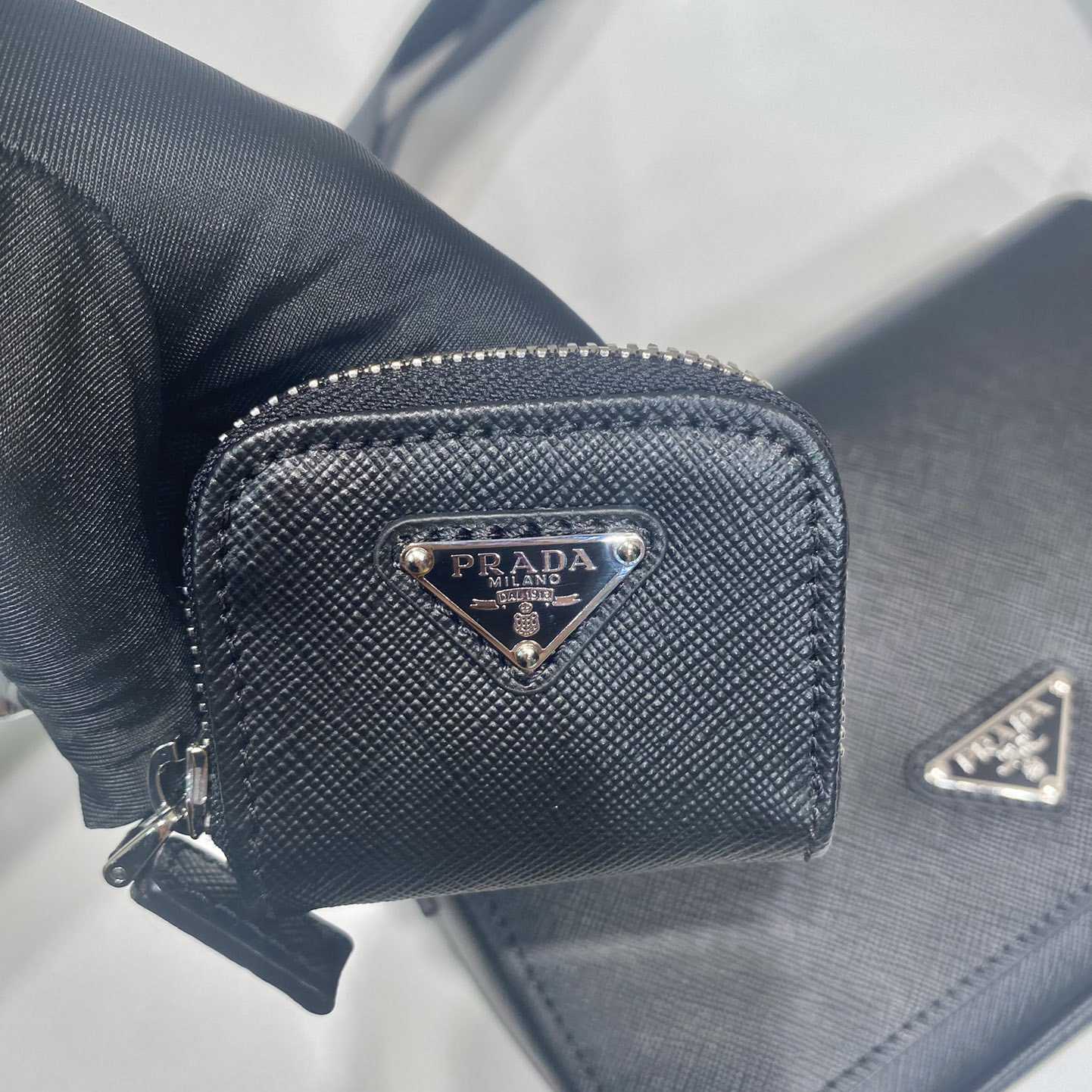 Prada Saffiano Leather Shoulder Bag - FashionPlug