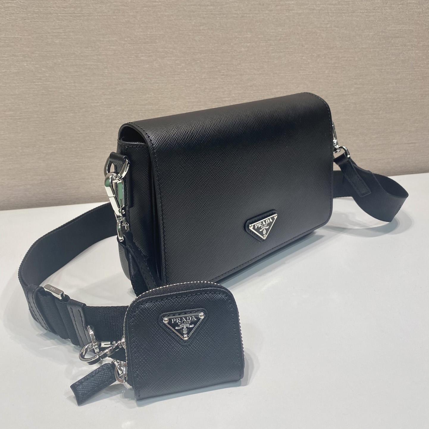 Prada Saffiano Leather Shoulder Bag - FashionPlug