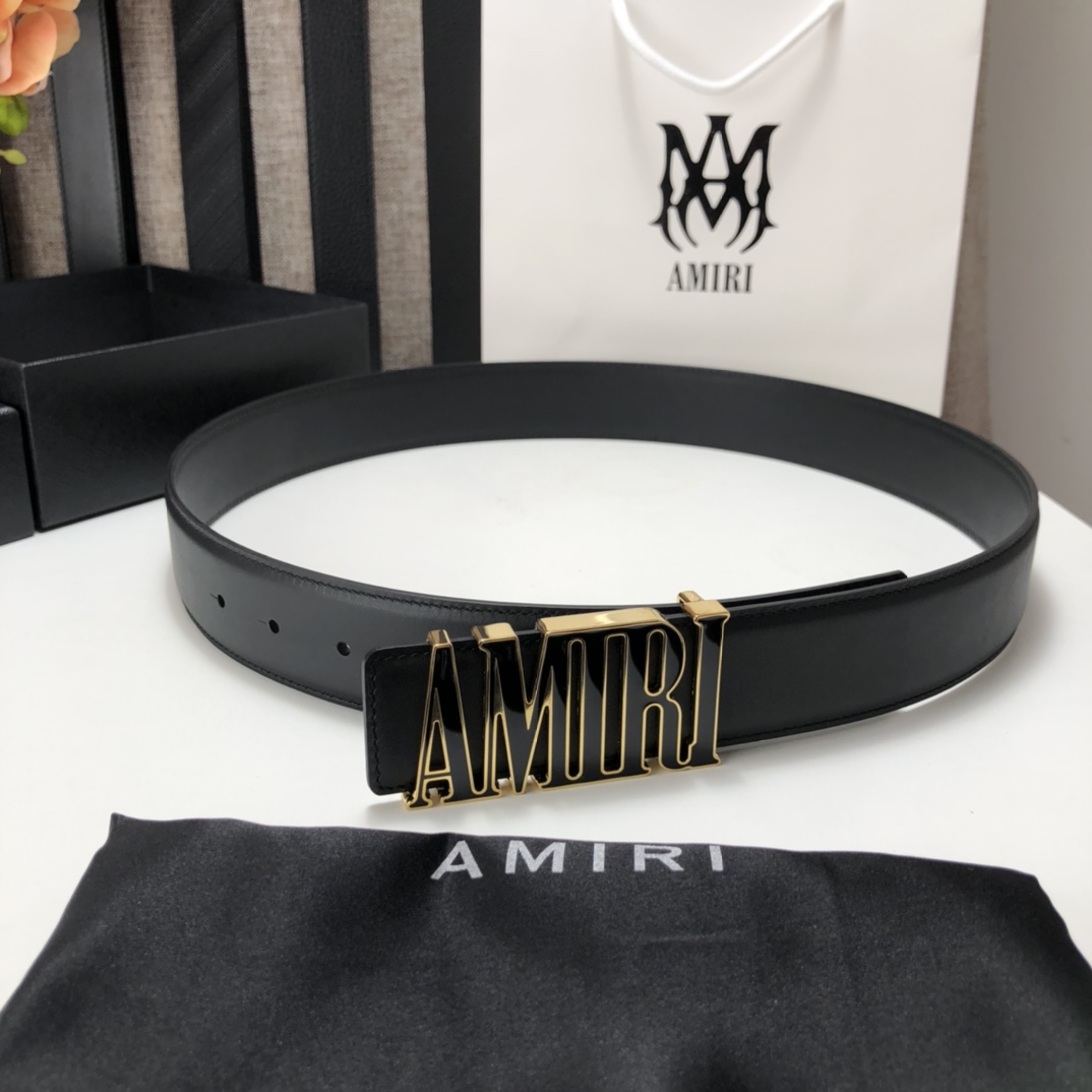Amiri Enamel Buckle Belt - FashionPlug
