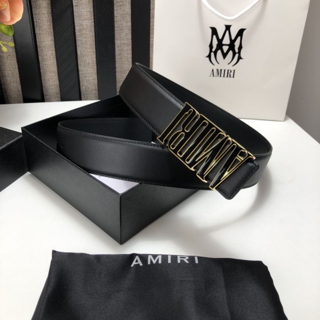 Amiri Enamel Buckle Belt - FashionPlug