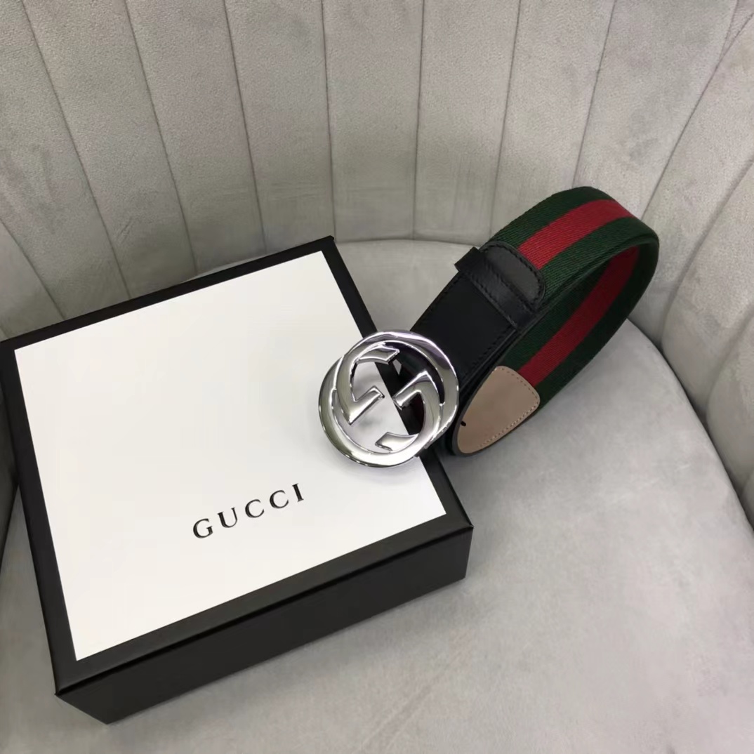 Gucci Web Belt With G Buckle - FashionPlug