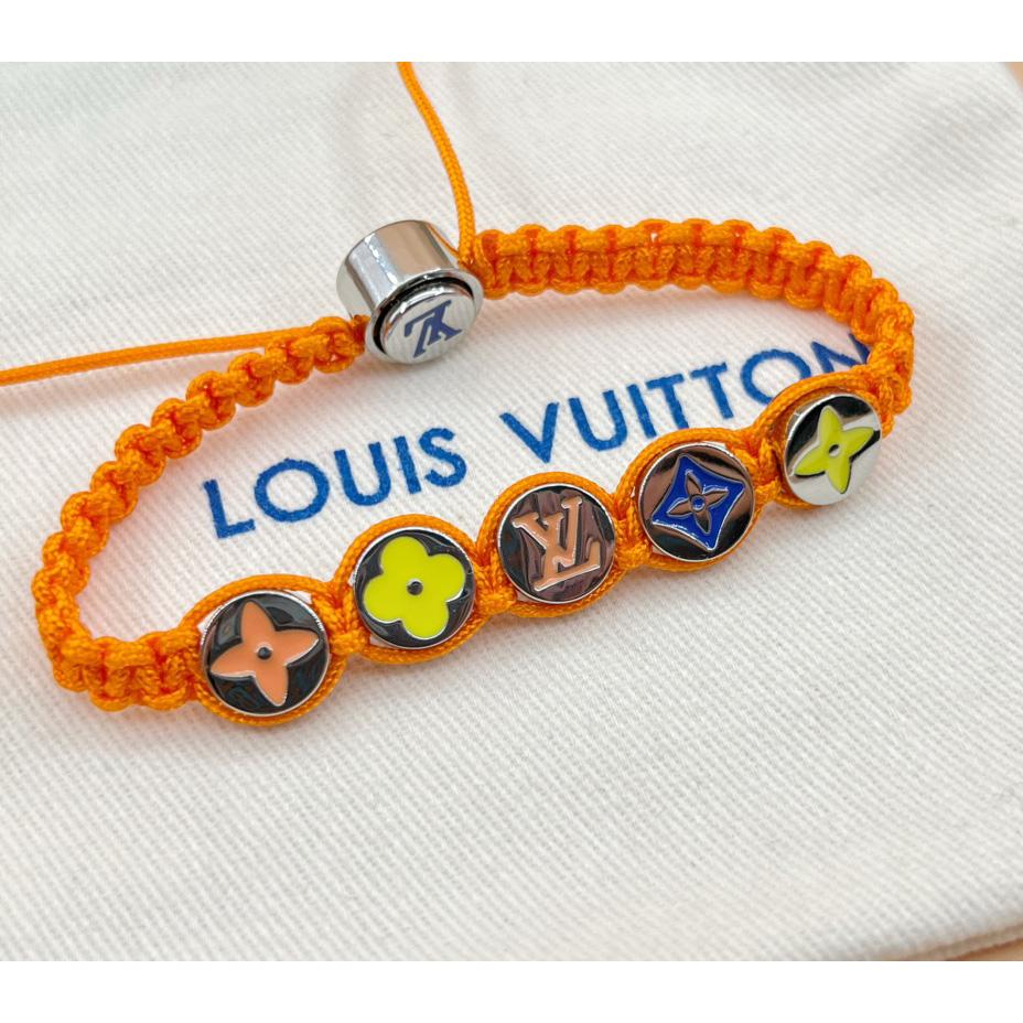 Louis Vuitton Monogram Colors Braided Bracelet   M1087A - FashionPlug
