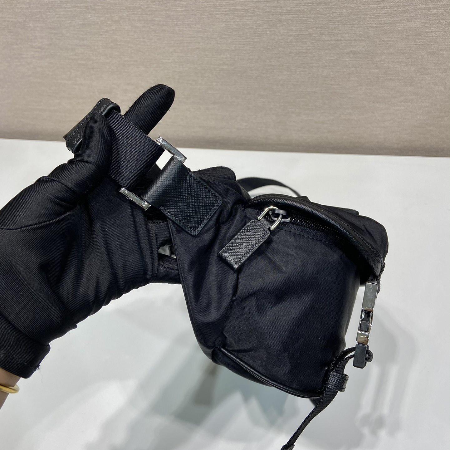 Prada Re-Nylon And Saffiano Leather Shoulder Bag - FashionPlug