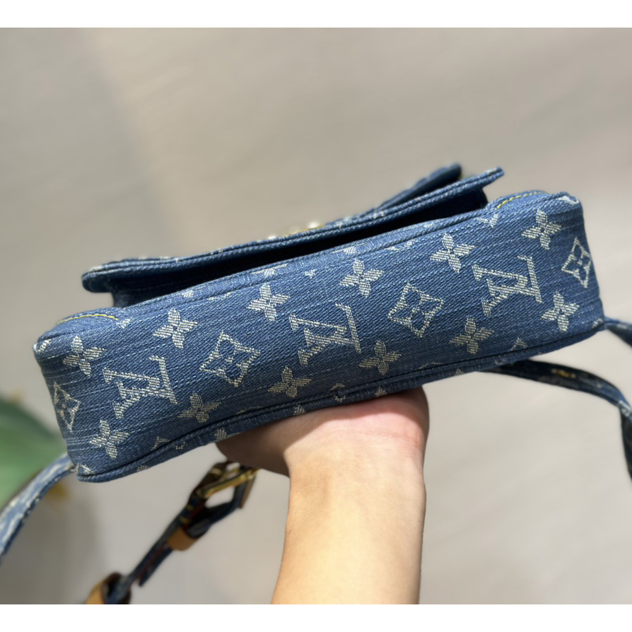 Louis Vuitton Blue Monogram Denim Bumbag   M95347 - FashionPlug