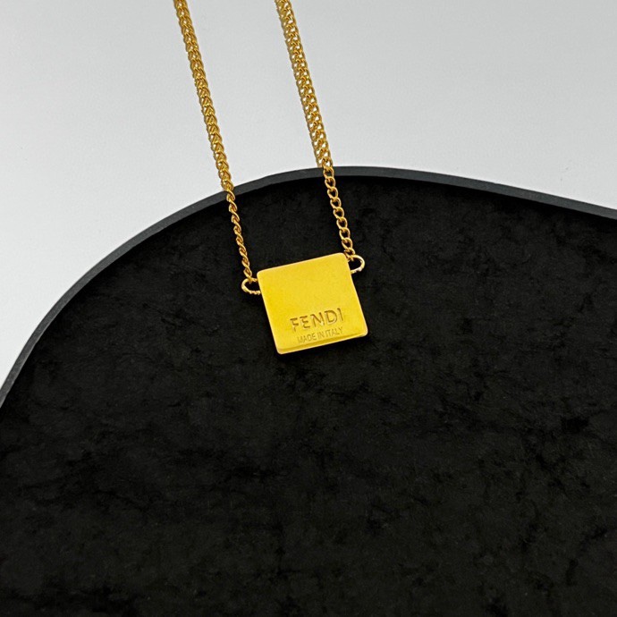 Fendi Forever Fendi Gold-coloured Necklace  - FashionPlug