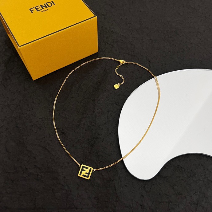 Fendi Forever Fendi Gold-coloured Necklace  - FashionPlug