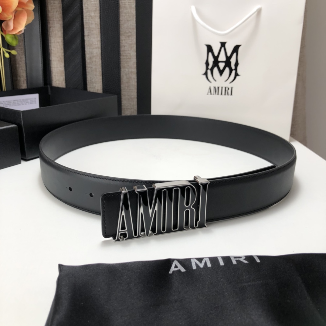 Amiri Enamel Buckle Belt - FashionPlug