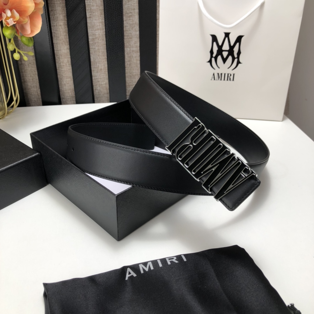 Amiri Enamel Buckle Belt - FashionPlug