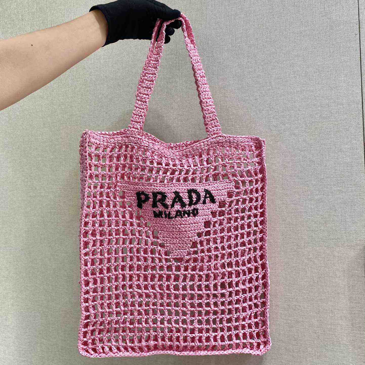 Prada Crochet Tote Bag - FashionPlug
