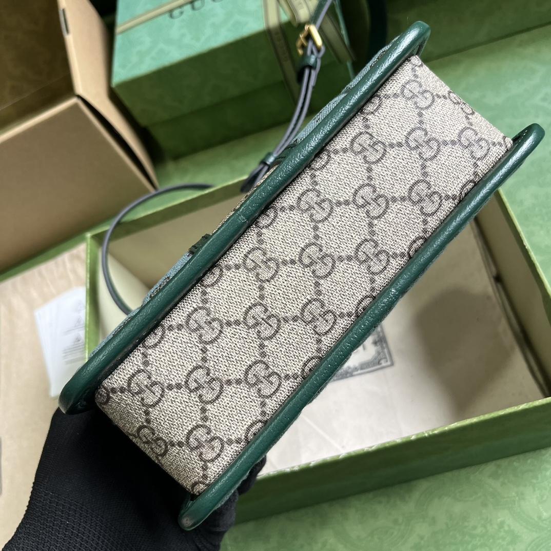 Gucci Mini GG Canvas Mini Shoulder Bag (21.5x 14x 7cm) - FashionPlug